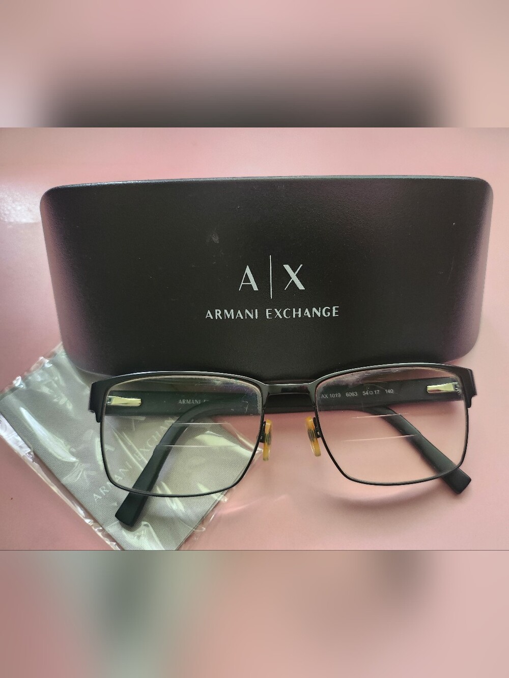 Armani Exchange Eyeglasses Frame/Case/Cleaning Cloth
